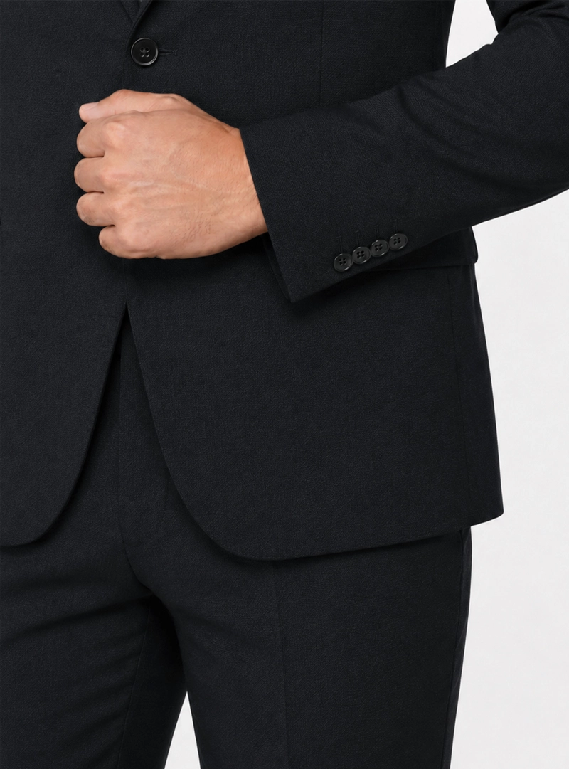 TRAJE LANA TEXTURADO TAILORED FIT NEGRO ARROW - 6