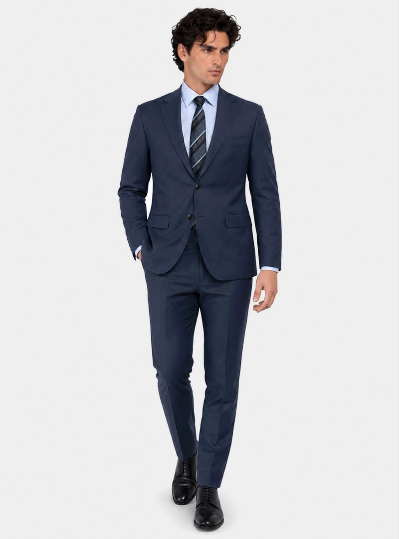TRAJE LANA TEXTURADO TAILORED FIT AZUL ARROW - 1