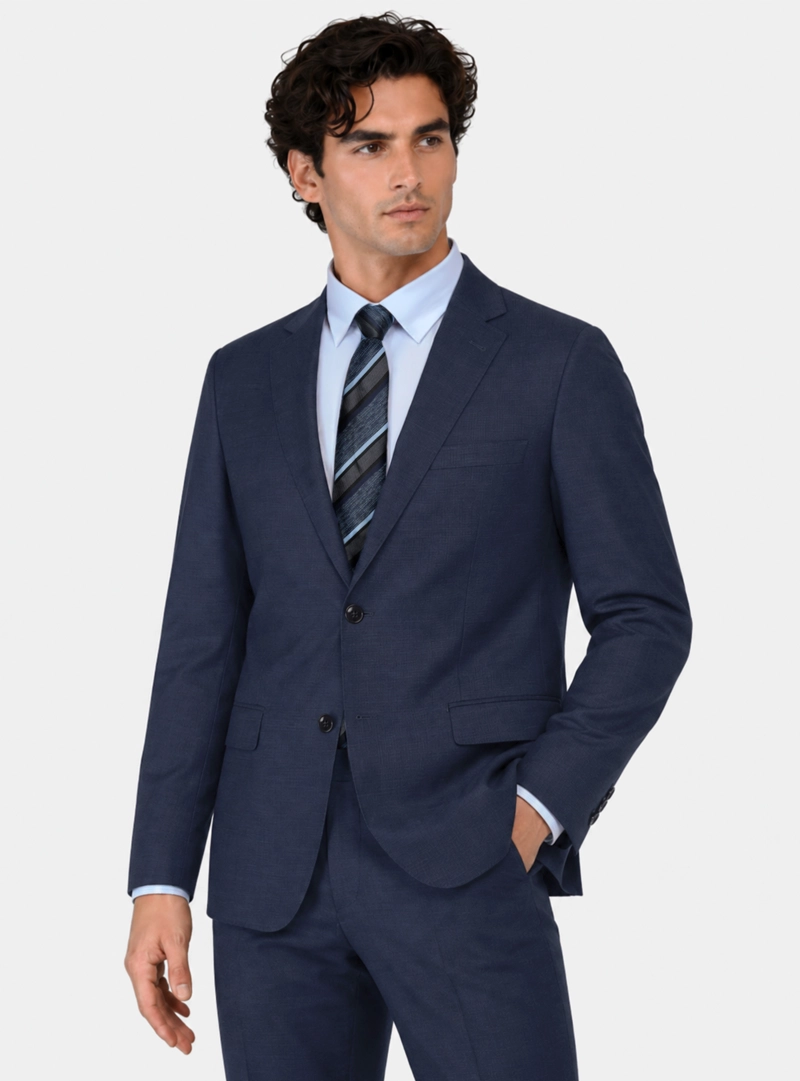 TRAJE LANA TEXTURADO TAILORED FIT AZUL ARROW - 3