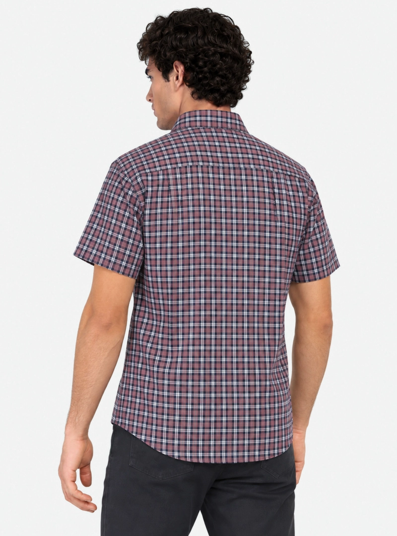 CAMISA A CUADROS REGULAR FIT ROJO ARROW - 2