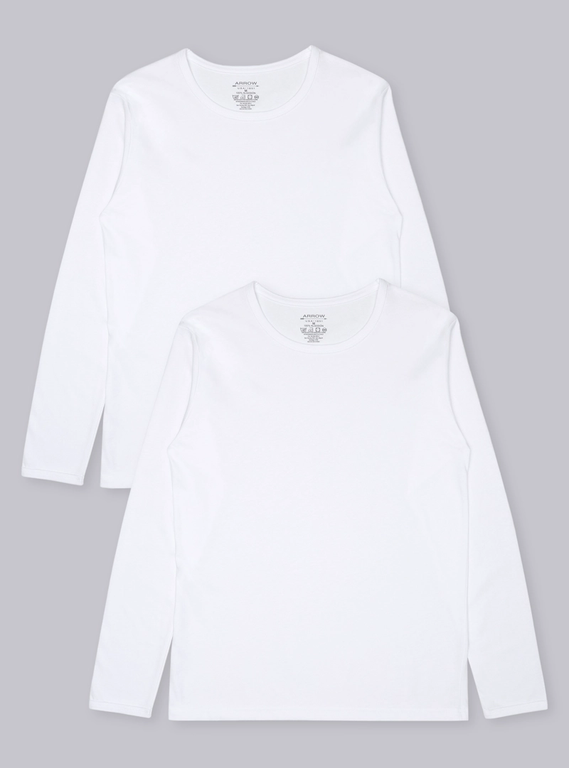 CAMISETA BIPACK CUELLO REDONDO REGULAR FIT BLANCO ARROW - 1