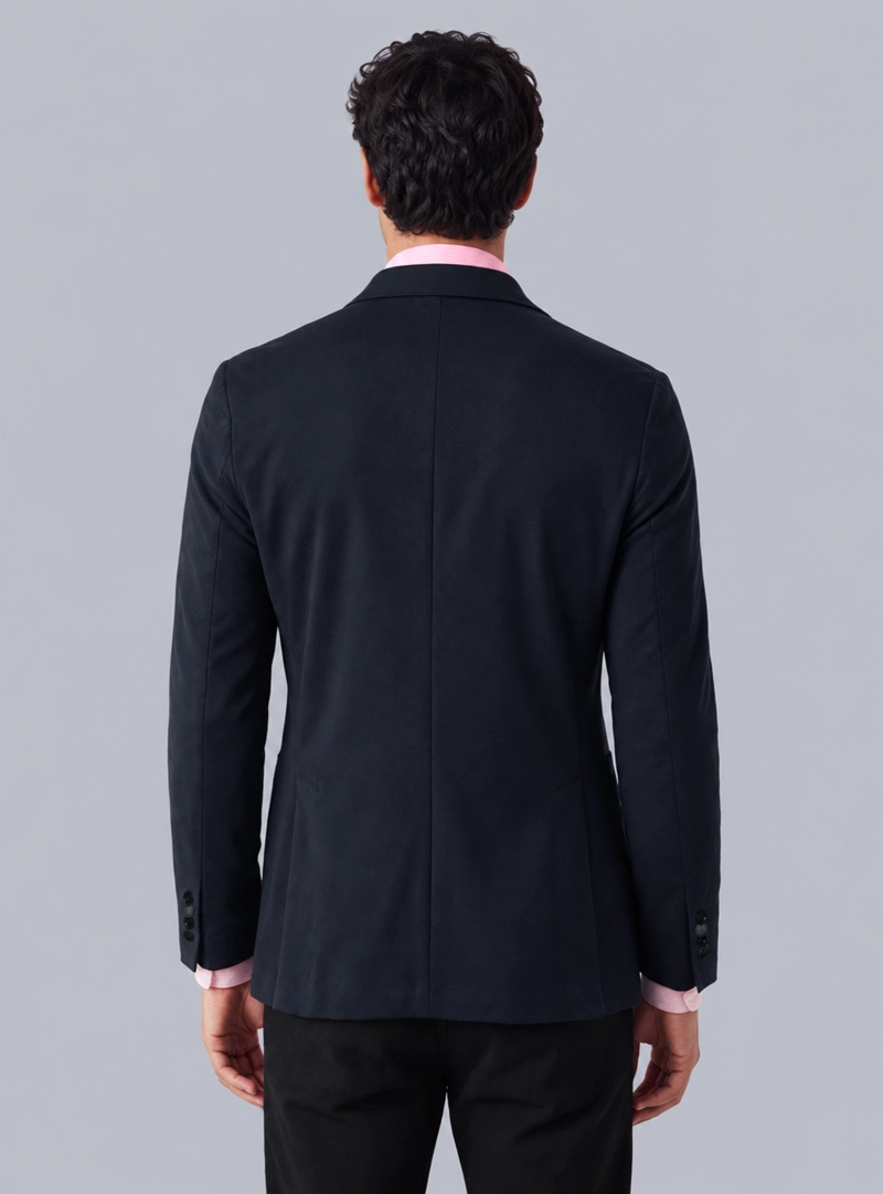 BLAZER LISO SPANDEX TAILORED FIT AZUL ARROW - 2