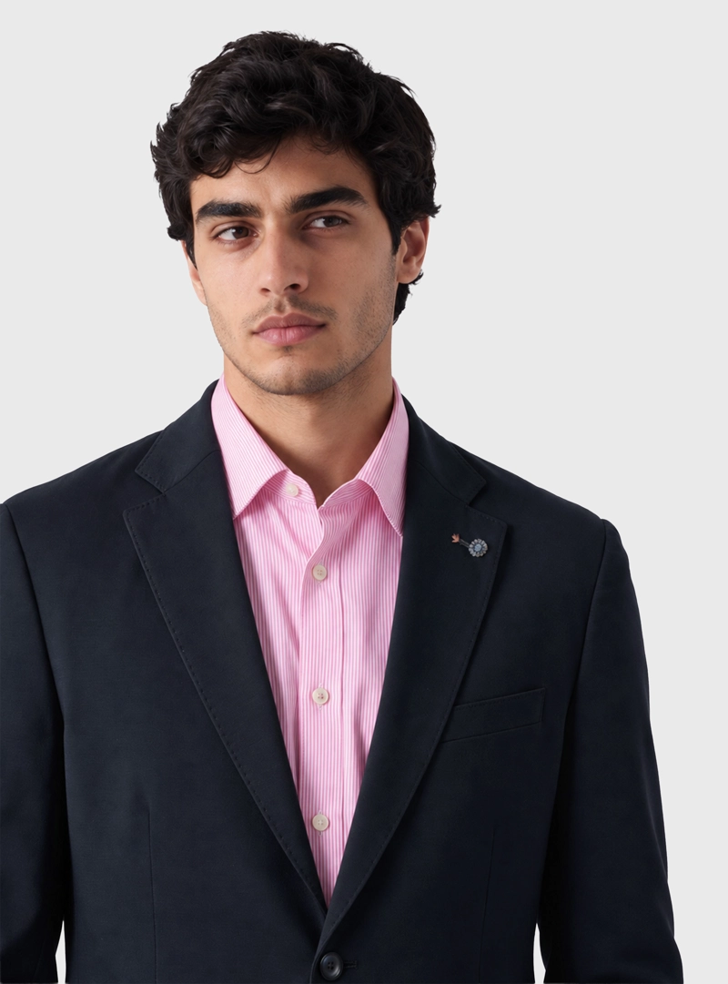 BLAZER LISO SPANDEX TAILORED FIT AZUL ARROW - 3