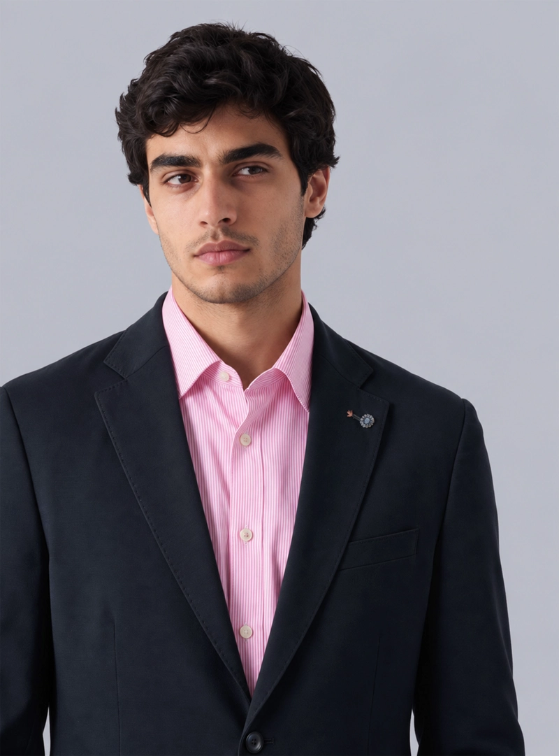 BLAZER LISO SPANDEX TAILORED FIT AZUL ARROW - 3