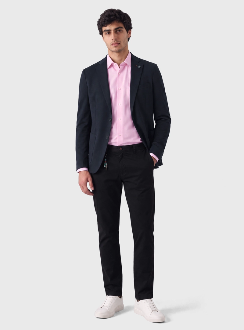 BLAZER LISO SPANDEX TAILORED FIT AZUL ARROW - 4