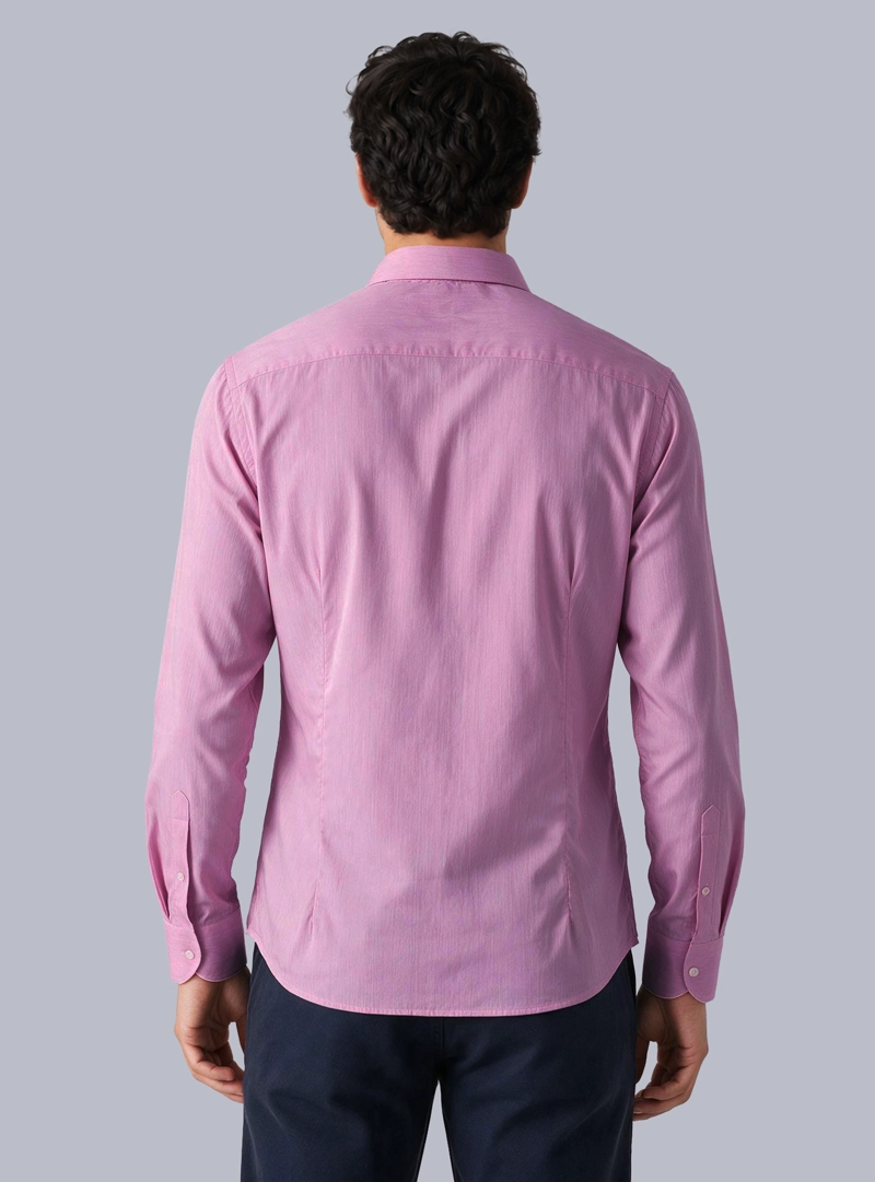 CAMISA LISA SPANDEX SLIM FIT FUCSIA ARROW - 2