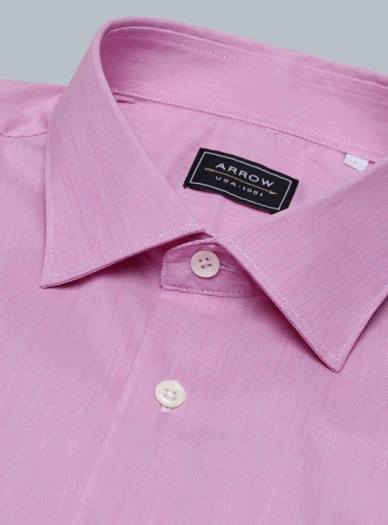 CAMISA LISA SPANDEX SLIM FIT FUCSIA ARROW - 5