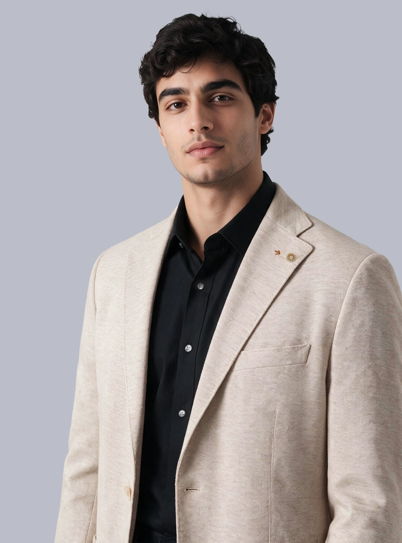 BLAZER FANTASIA SPANDEX TAILORED FIT CRUDO ARROW - 3