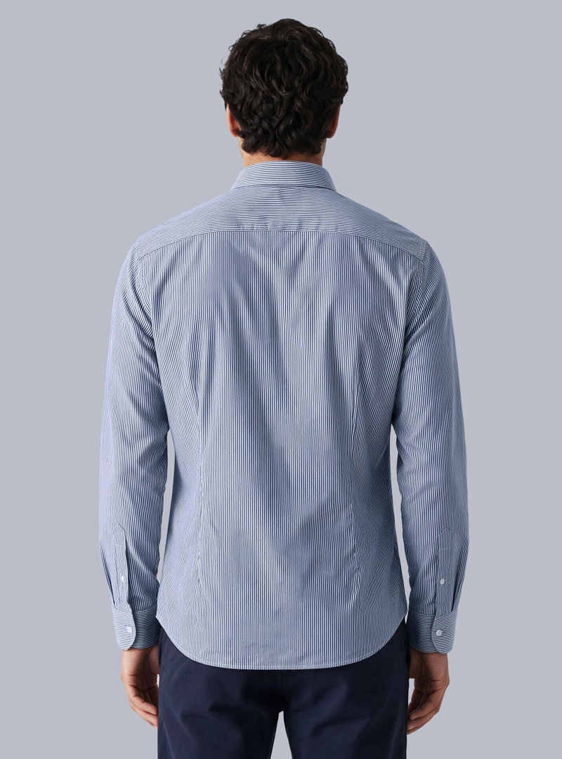CAMISA A RAYAS SPANDEX SLIM FIT AZUL ARROW - 2