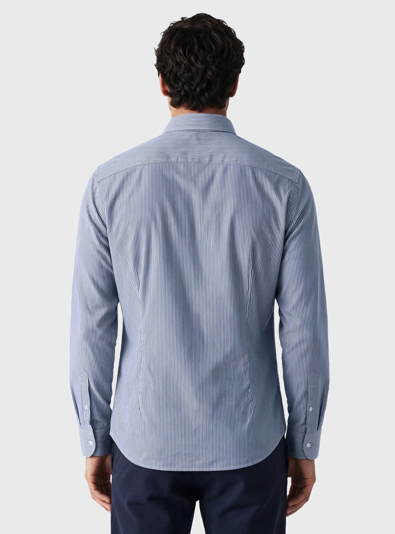 CAMISA A RAYAS SPANDEX SLIM FIT AZUL ARROW - 2