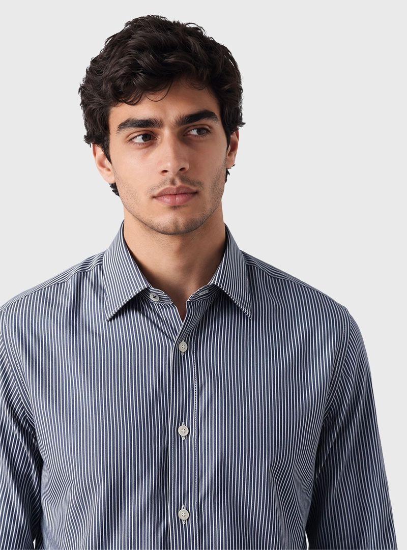 CAMISA A RAYAS SLIM FIT AZUL ARROW - 3