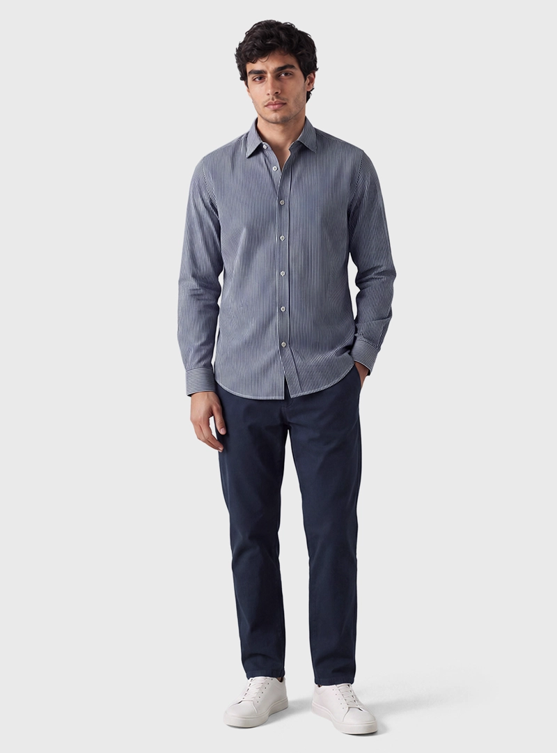 CAMISA A RAYAS SLIM FIT AZUL ARROW - 4