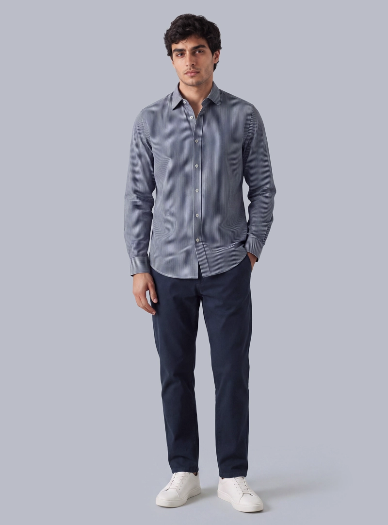CAMISA A RAYAS SLIM FIT AZUL ARROW - 4