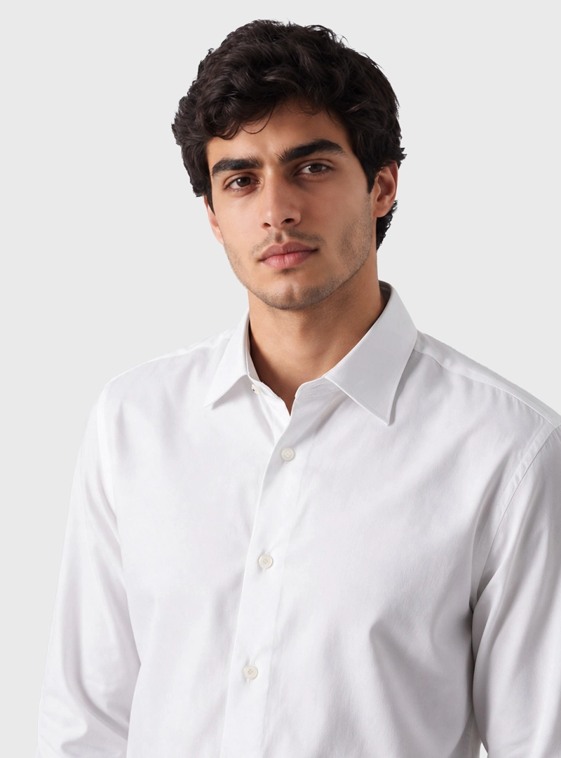 CAMISA LISA SPANDEX SLIM FIT BLANCO ARROW - 3