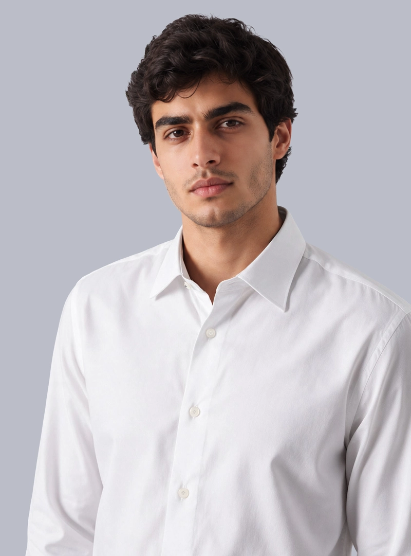 CAMISA LISA SPANDEX SLIM FIT BLANCO ARROW - 3