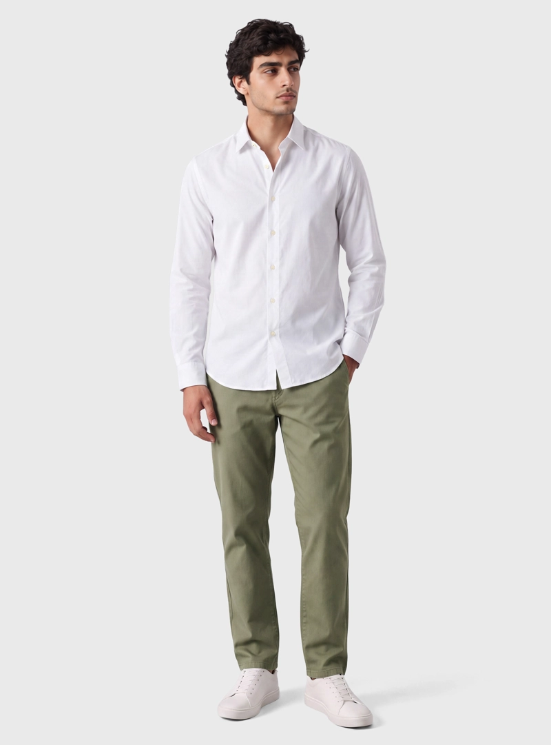 CAMISA LISA SPANDEX SLIM FIT BLANCO ARROW - 4