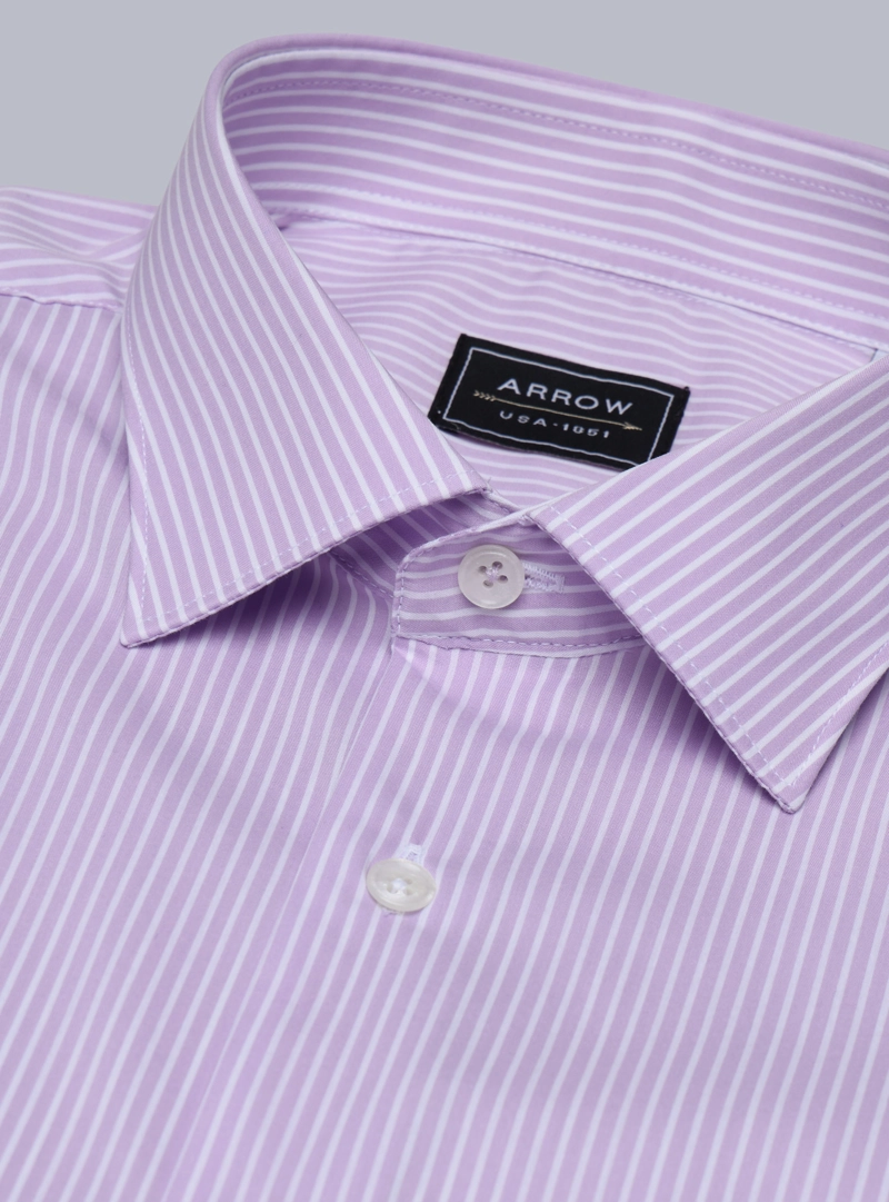 CAMISA A RAYAS SLIM FIT LILA ARROW - 5