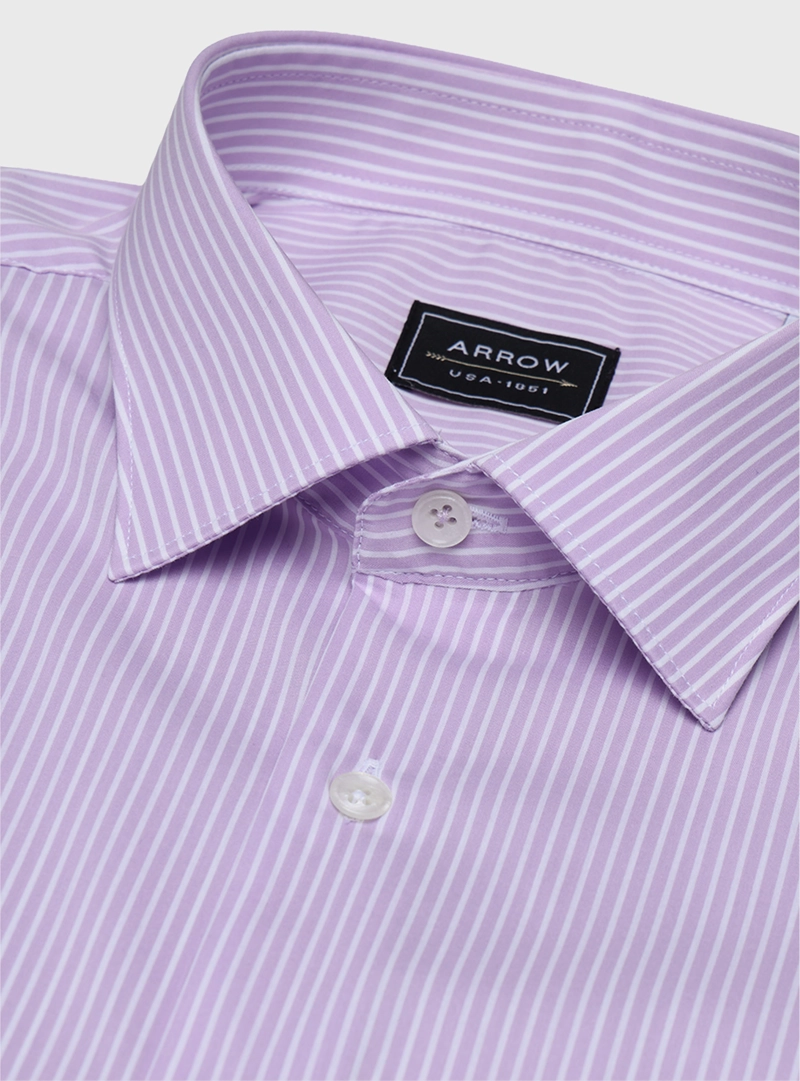 CAMISA A RAYAS SLIM FIT LILA ARROW - 5