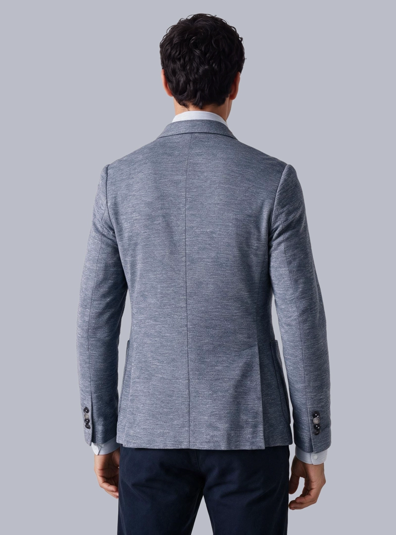 BLAZER FANTASIA SPANDEX TAILORED FIT AZUL ARROW - 2