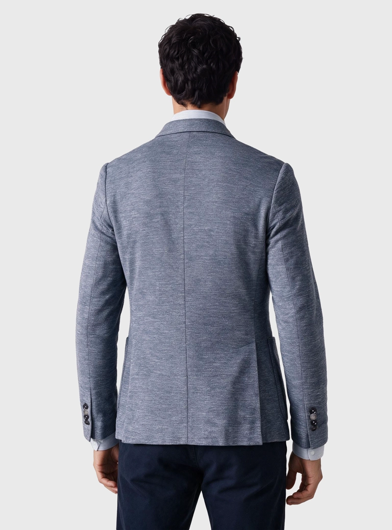 BLAZER FANTASIA SPANDEX TAILORED FIT AZUL ARROW - 2
