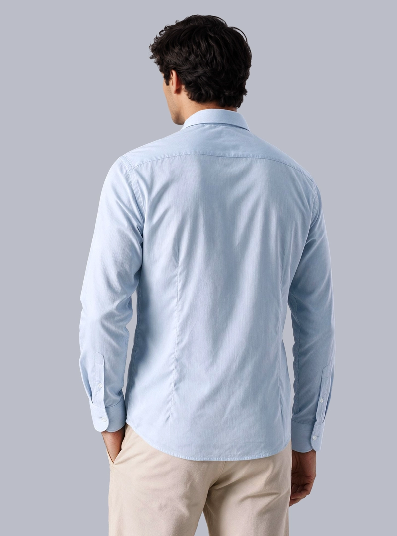 CAMISA LISA SPANDEX SLIM FIT CELESTE ARROW - 2