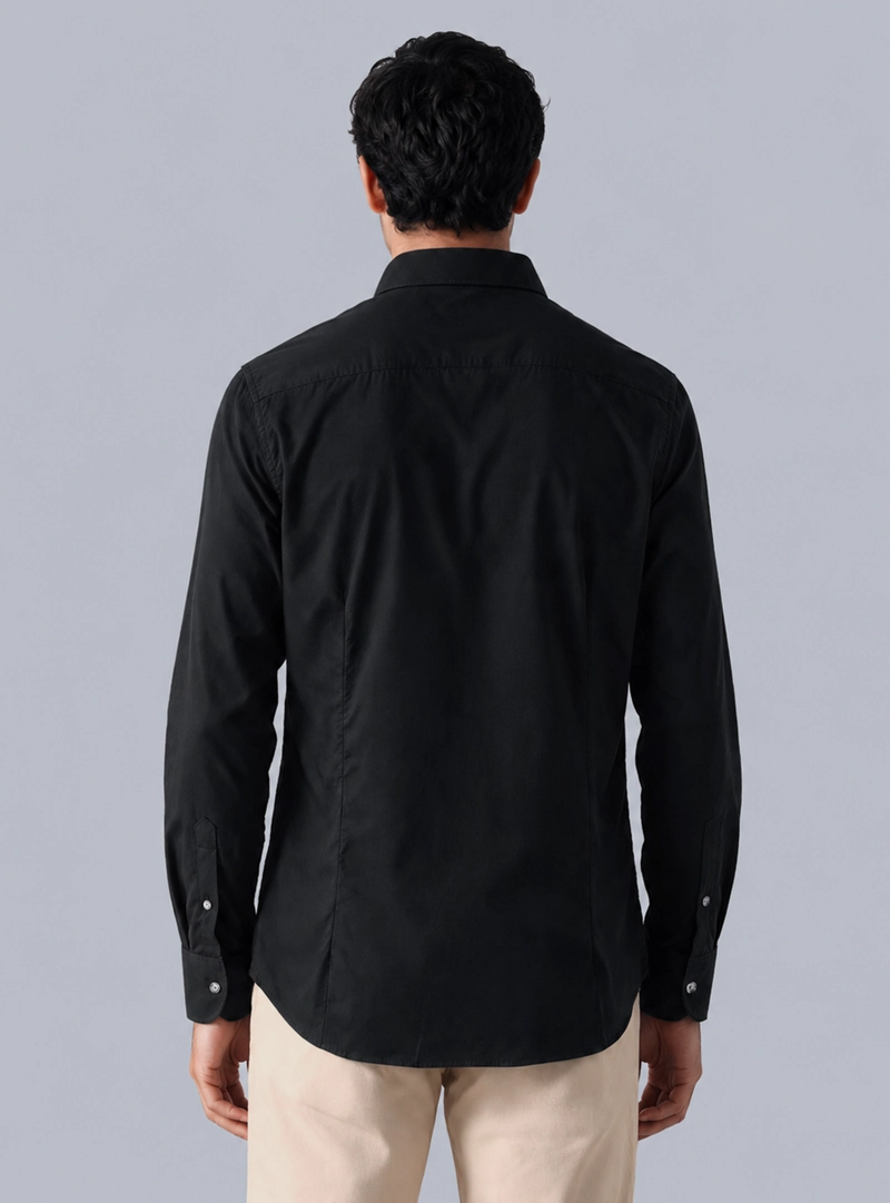 CAMISA LISA SPANDEX SLIM FIT NEGRO ARROW - 2