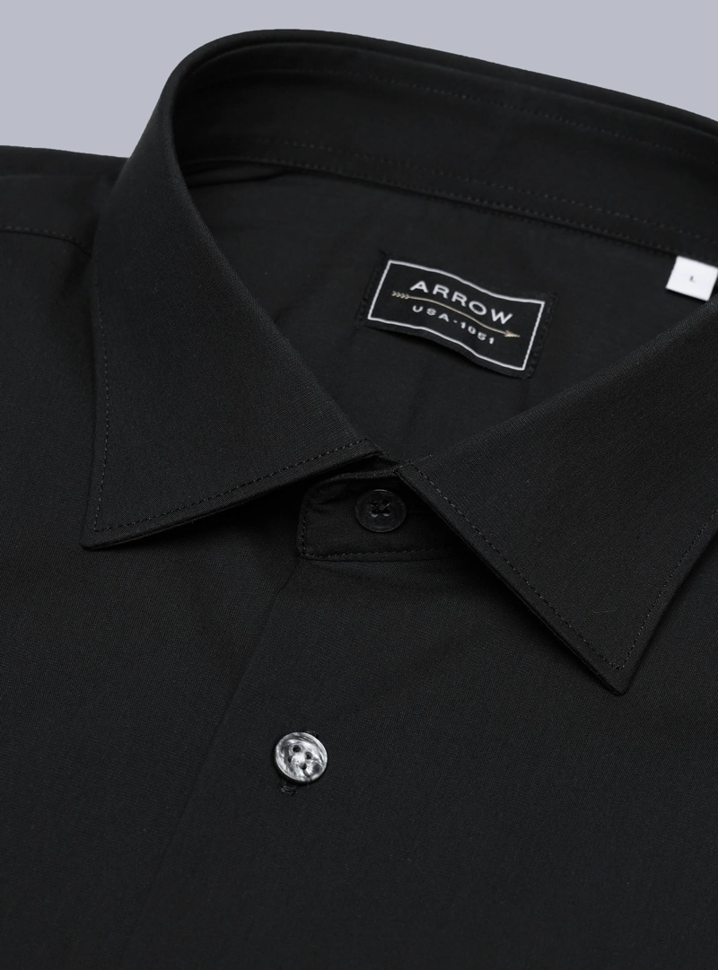 CAMISA LISA SPANDEX SLIM FIT NEGRO ARROW - 5