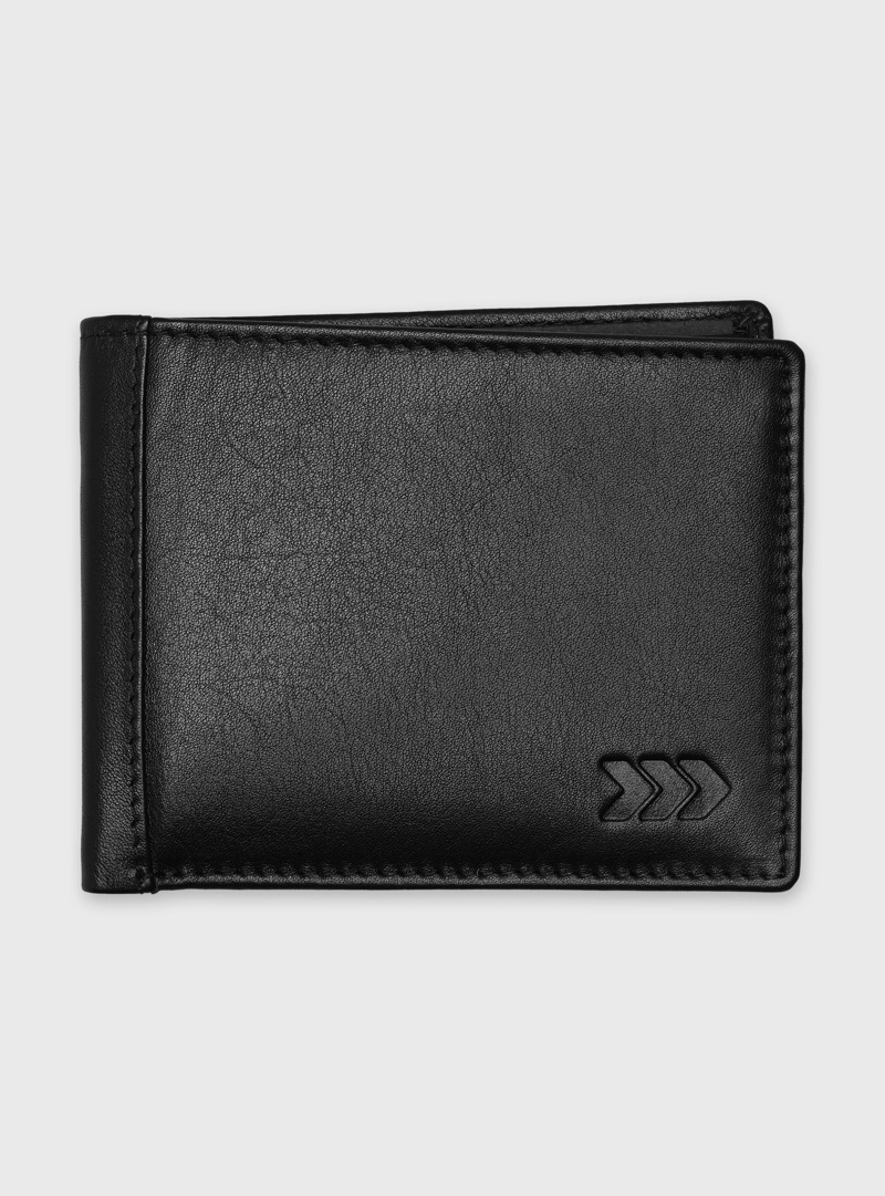 BILLETERA CUERO LISA NEGRO ARROW - 1