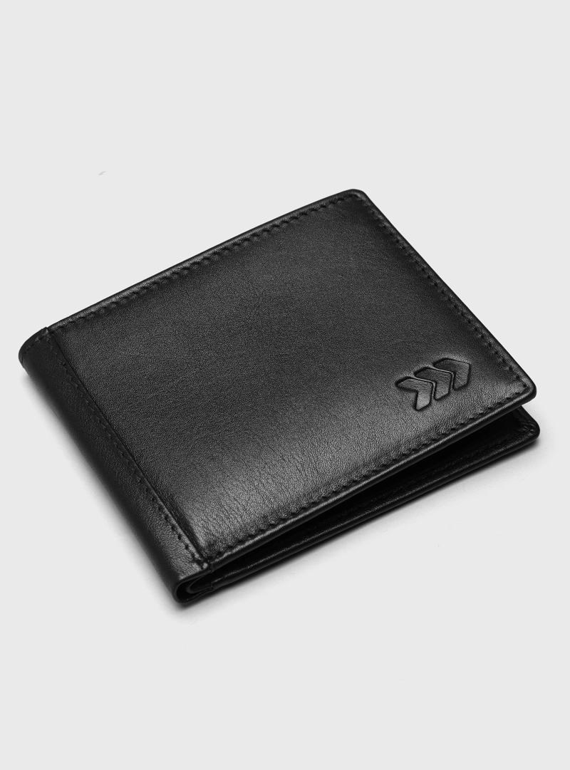 BILLETERA CUERO LISA NEGRO ARROW - 4