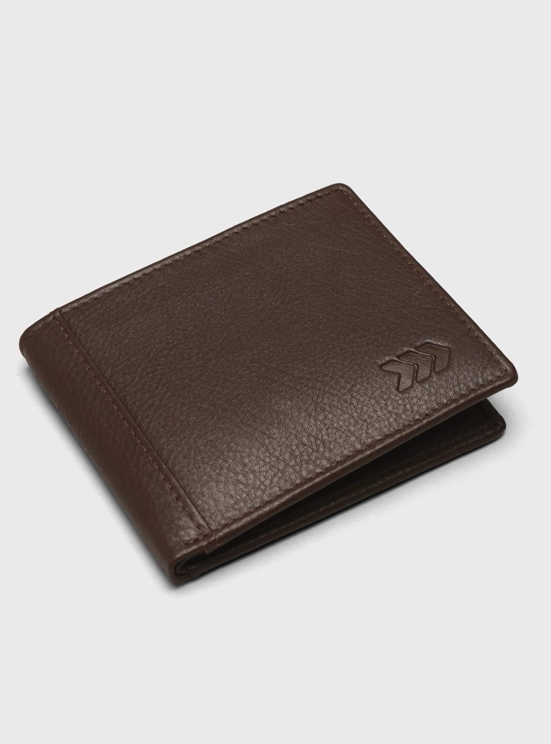 BILLETERA CUERO LISA CAFE  ARROW - 4