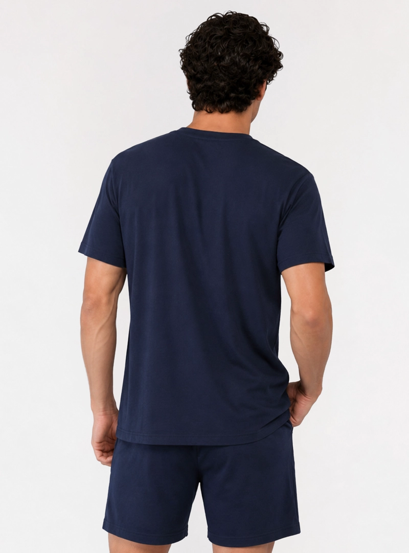 PIJAMA CORTO CUELLO REDONDO REGULAR FIT AZUL ARROW - 2