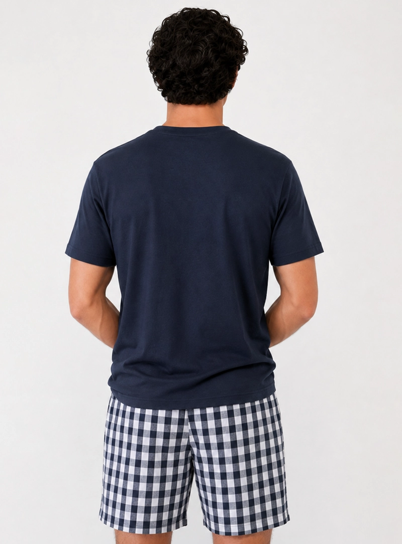 PIJAMA CORTO CUELLO REDONDO REGULAR FIT AZUL ARROW - 2