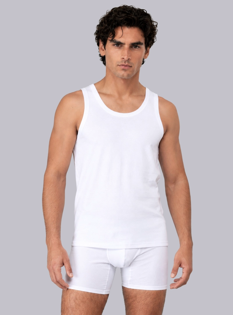 CAMISETA BIPACK SIN MANGAS REGULAR FIT BLANCO ARROW - 2