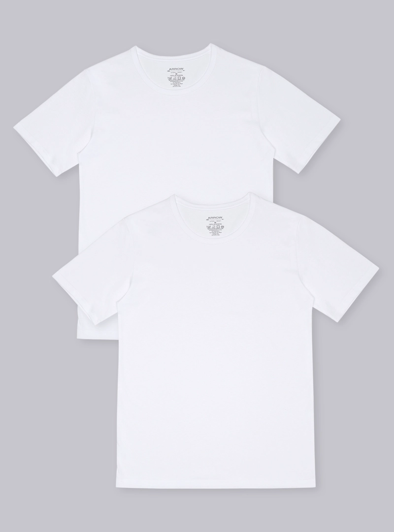 CAMISETA BIPACK CUELLO REDONDO REGULAR FIT BLANCO ARROW - 1