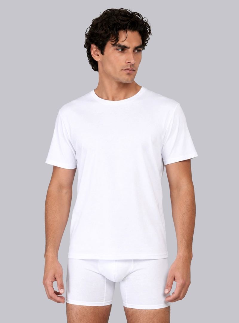 CAMISETA BIPACK CUELLO REDONDO REGULAR FIT BLANCO ARROW - 2