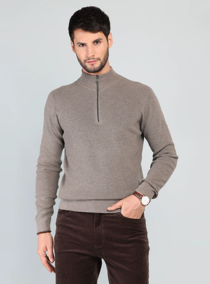 SWEATER CUELLO ALTO REGULAR FIT CAFE ARROW - 1