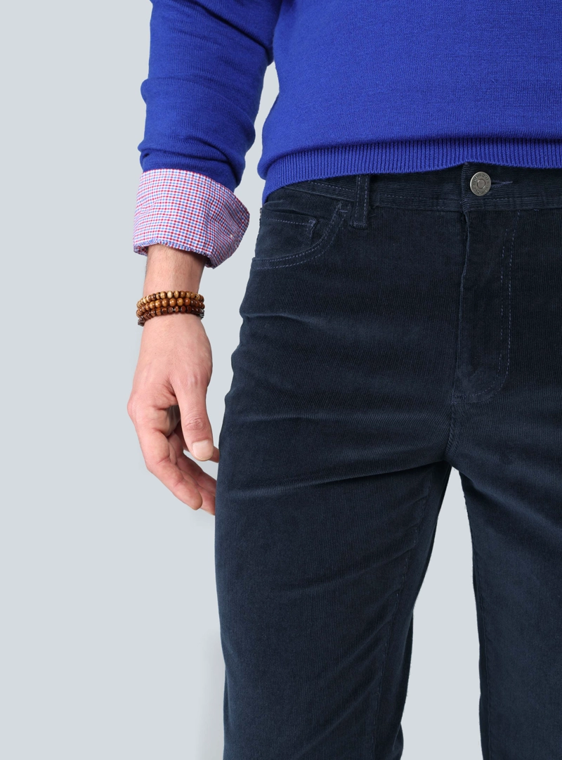 PANTALON COTELE SPANDEX REGULAR FIT AZUL ARROW - 5