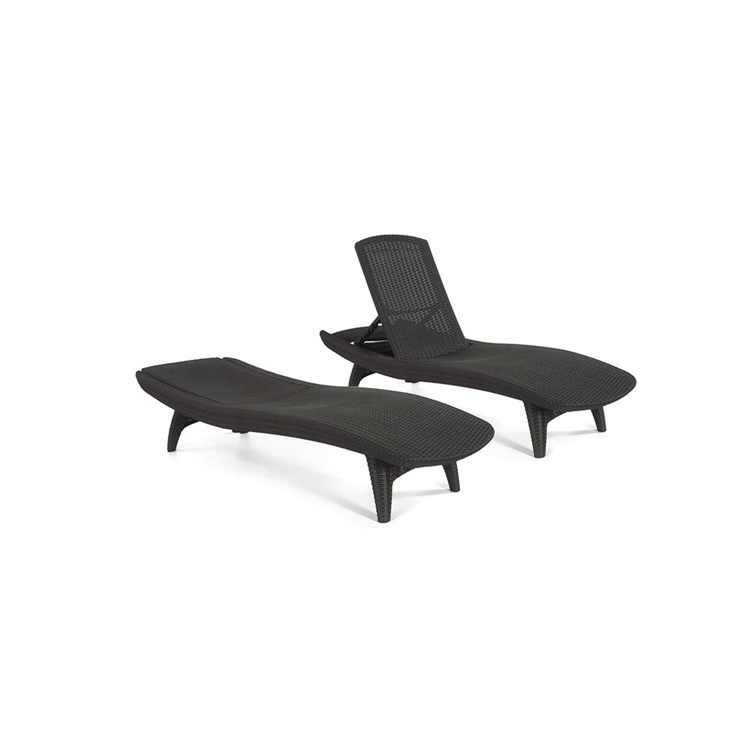 JUEGO DE REPOSERAS Y MESA GRIS PACIFIC SUN KETER - 2
