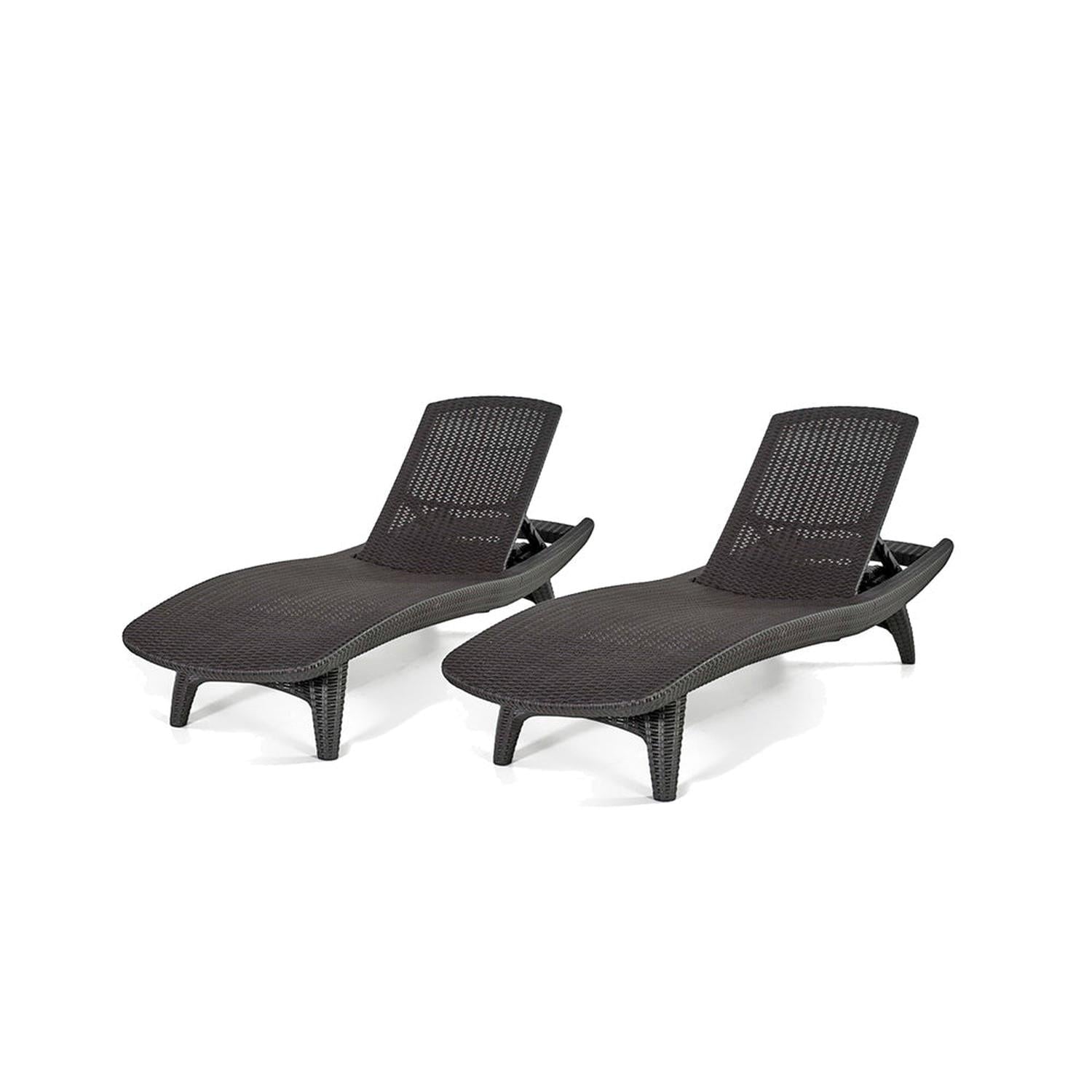 JUEGO DE REPOSERAS Y MESA GRIS PACIFIC SUN KETER - 3