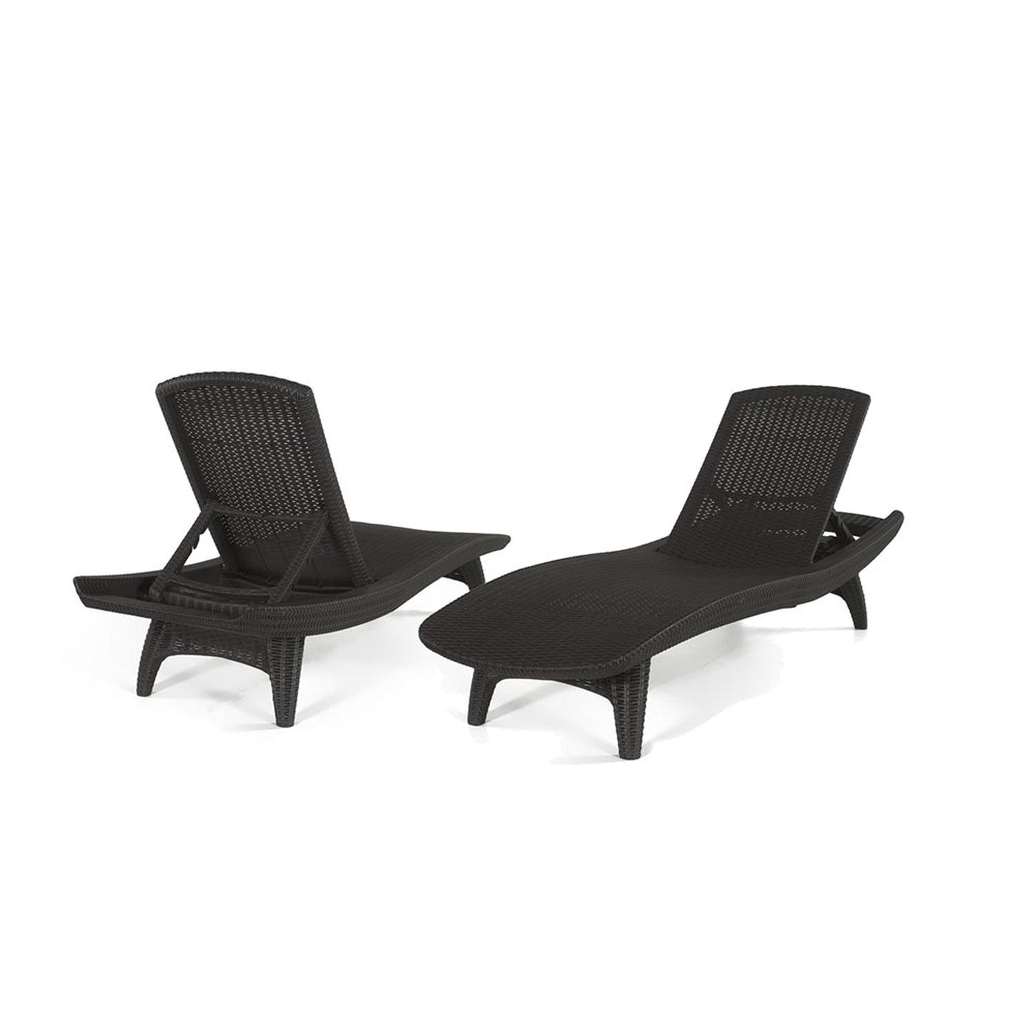JUEGO DE REPOSERAS Y MESA GRIS PACIFIC SUN KETER - 8