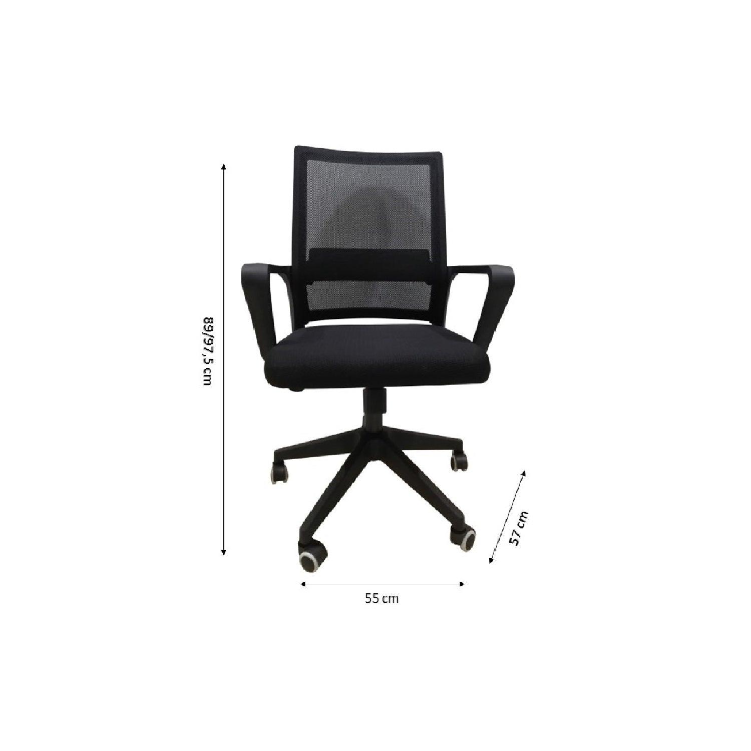 SILLA OFICINA MIDTOWN MESH METAL NEGRO PC ESCRITORIO - 7