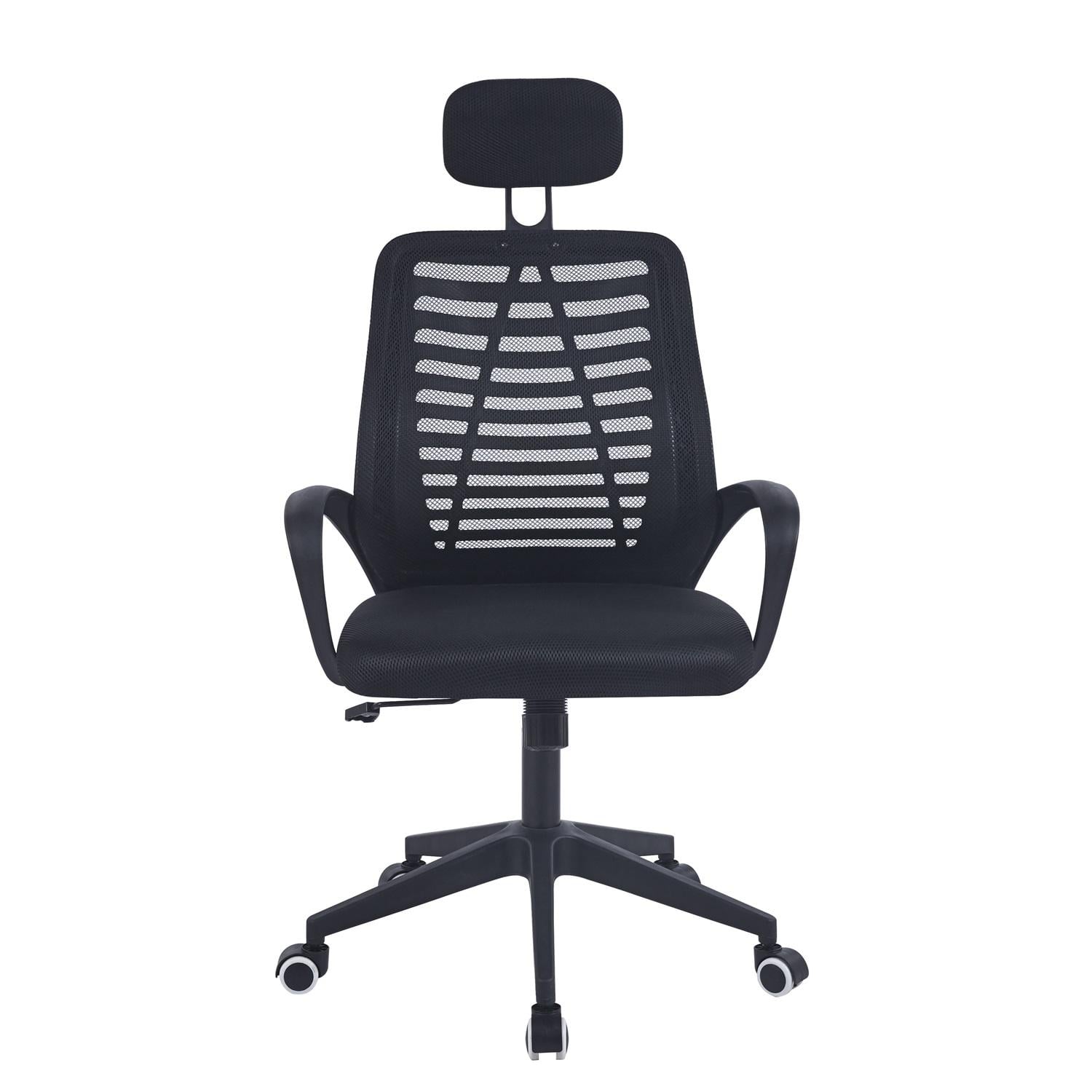 SILLA OFICINA MIDTOWN MESH NEGRO CON CABEZAL - 1