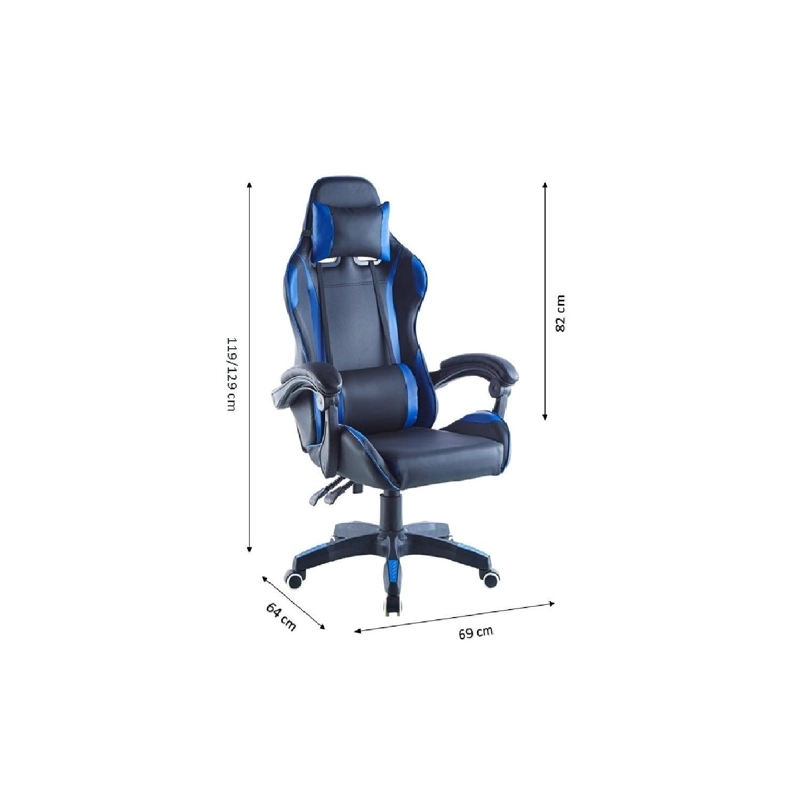 SILLA DE ESCRITORIO OFICINA GAMER RECLINABLE ERGONOMICA MIDTOWN - 3