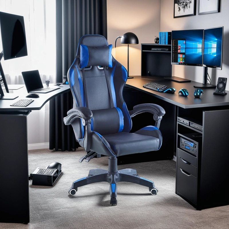 SILLA DE ESCRITORIO OFICINA GAMER RECLINABLE ERGONOMICA MIDTOWN - 4