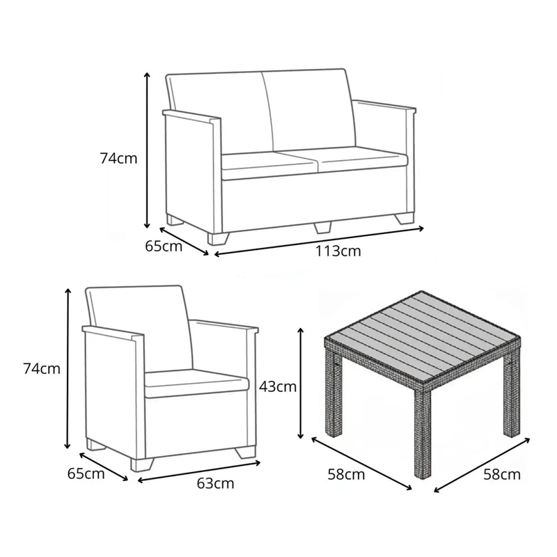 SET JARDIN KETER EMMA CAPPUCCINO - 5