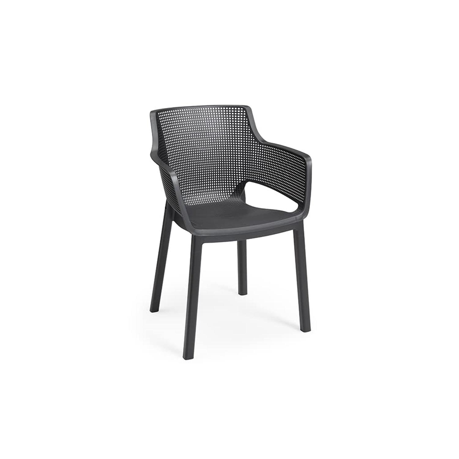 SET KETER ELISA GRIS 6 SILLAS TERRAZA PLASTICO - 2
