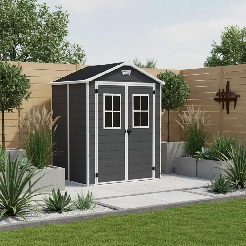 BODEGA JARDÍN KETER MANOR 6X5 GRIS OSCURO - 4
