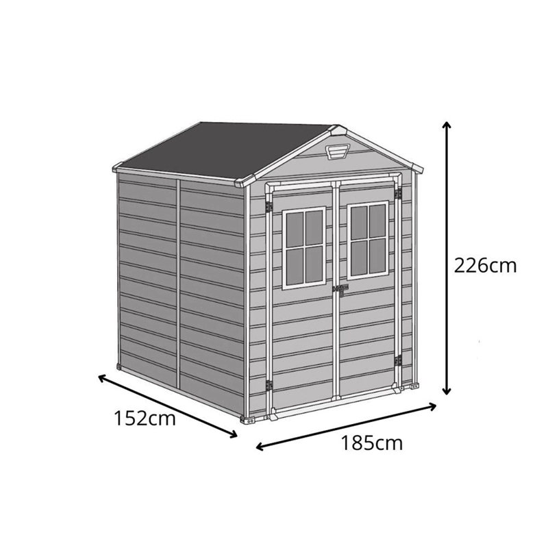 BODEGA JARDÍN KETER MANOR 6X5 GRIS OSCURO - 6