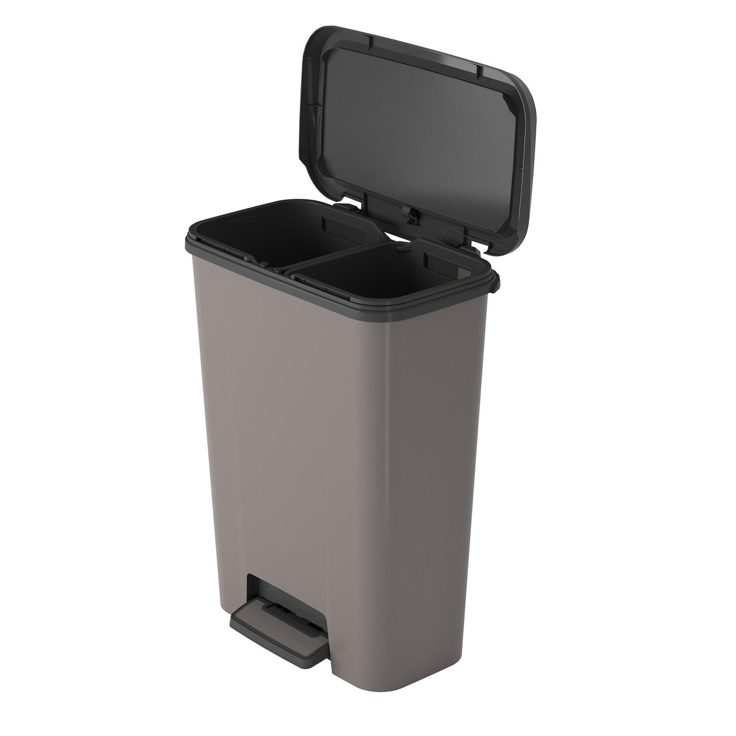 BASURERO KETER COMPATTA 50L DUO 23+23L GRIS - 2