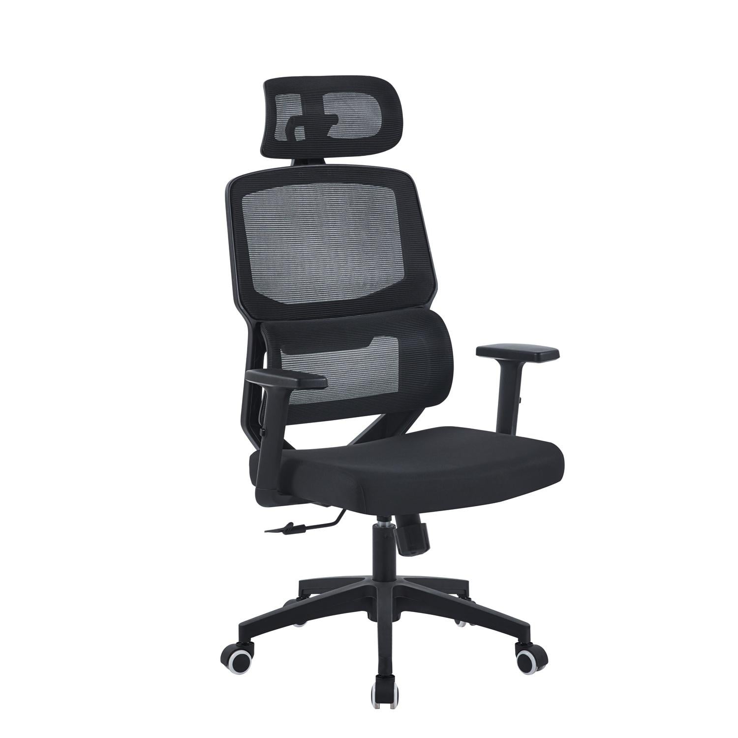 SILLA DE OFICINA EJECUTIVA MESH ERGONOMICA NEGRO - 1